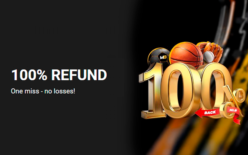 Full refund insurance for Melbet accumulator betting slips.