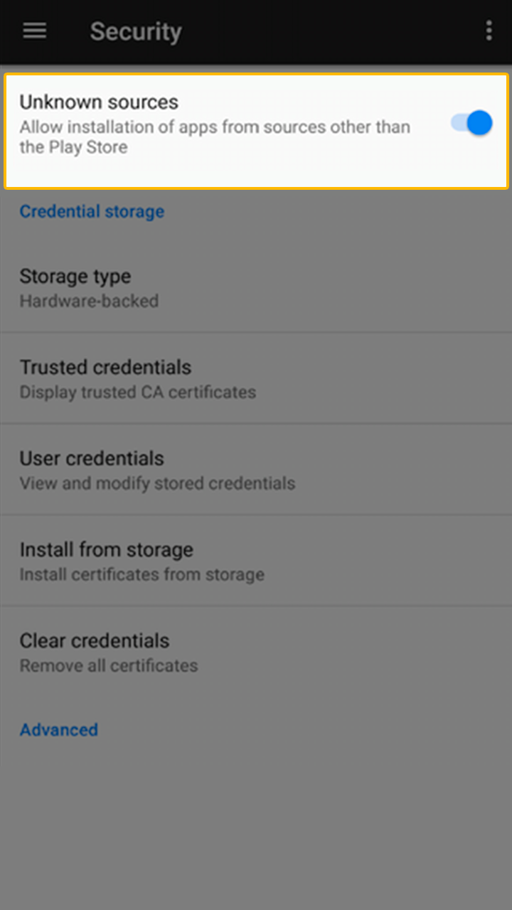 Configure Android settings for Melbet APK installation.