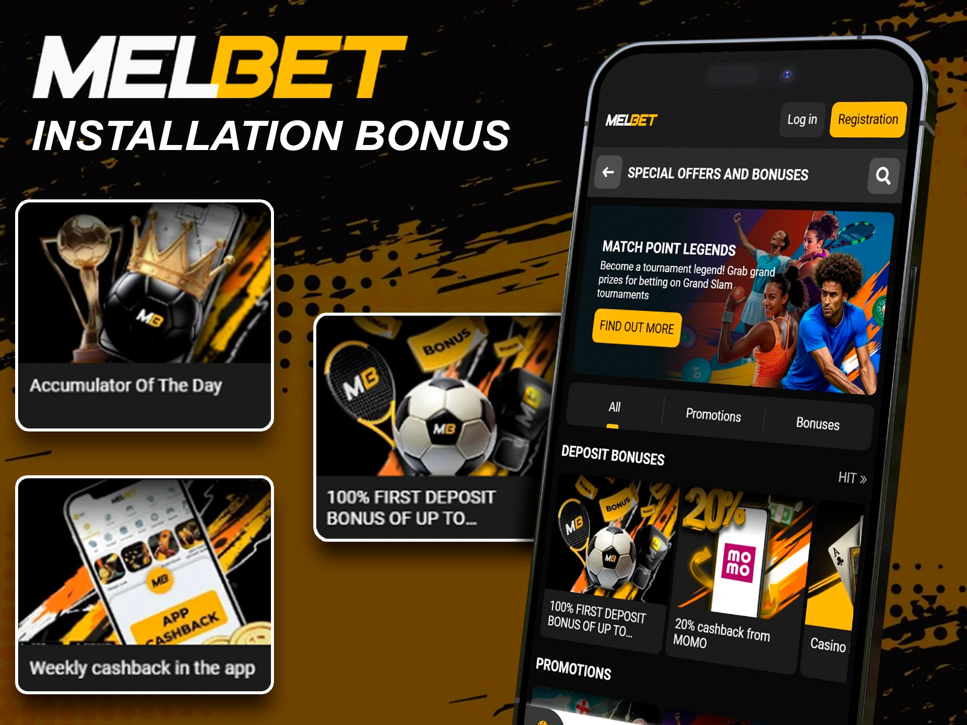 Claim your exclusive welcome bonus in Melbet app.