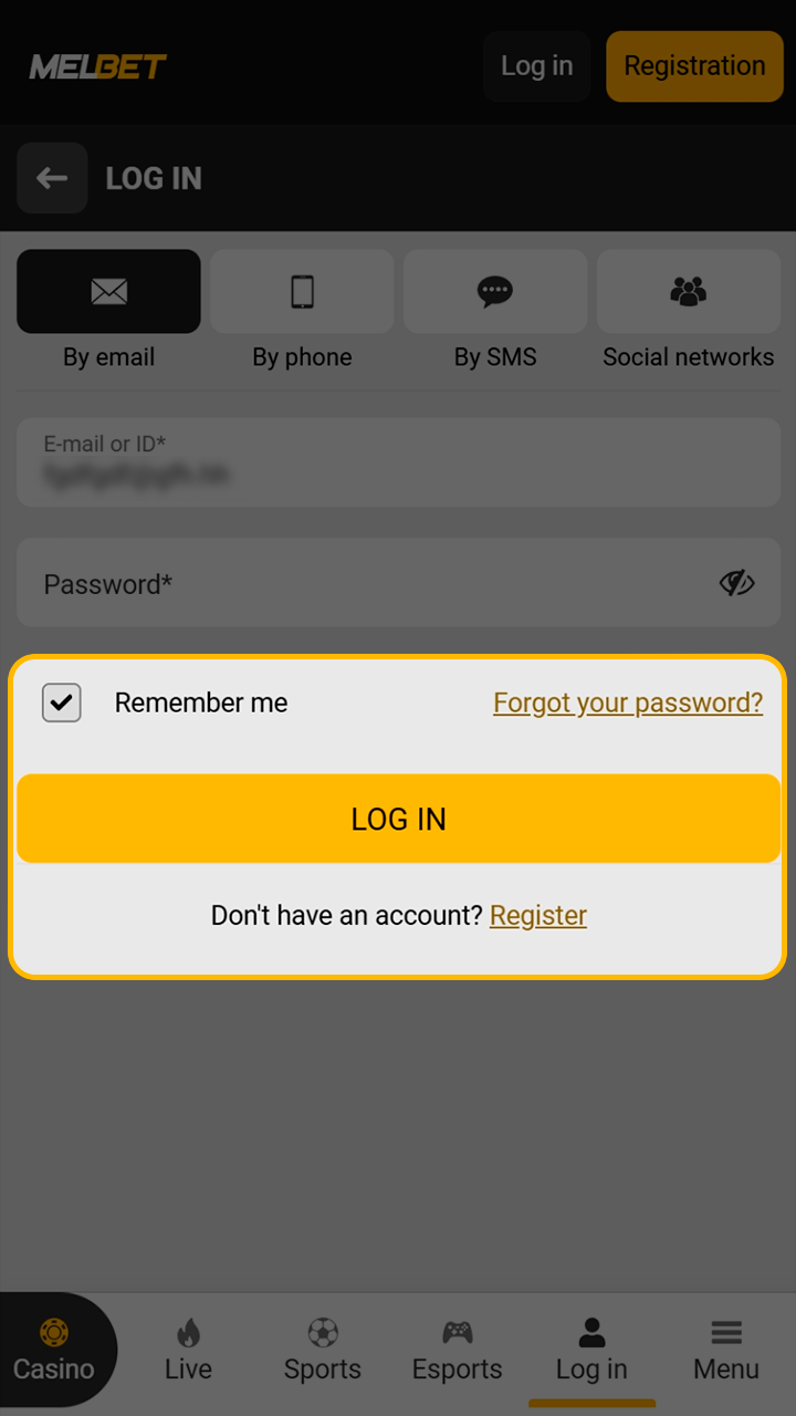 Additional security and recovery settings for Melbet users.