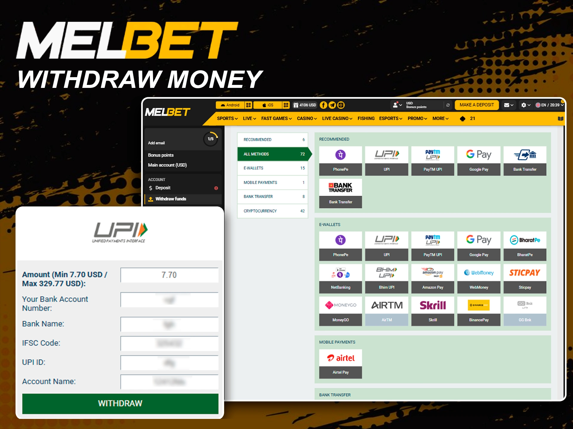 Easy guide to withdrawing your winnings from Melbet.