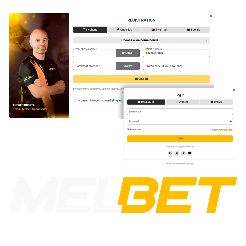 Quick guide to Melbet login and new account registration process.
