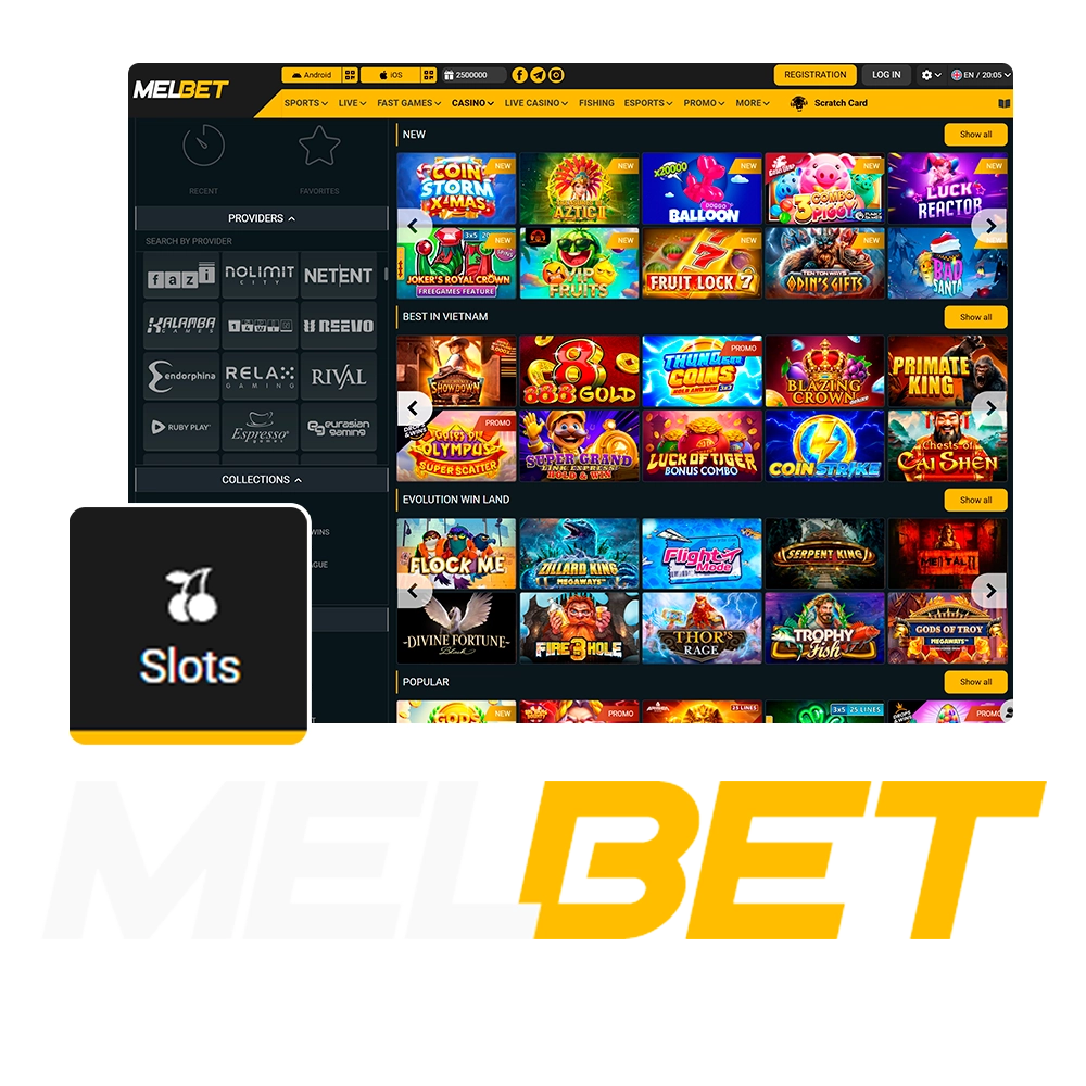 Play top-rated online slots available at Melbet casino.